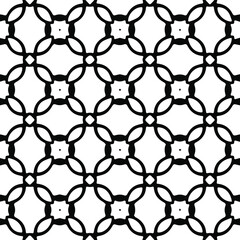 Geometric vector pattern with Black and white colors. Seamless abstract ornament for wallpapers and backgrounds.