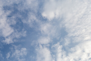 White clouds floating in the sky Giving a feeling of relaxation Sky pictures for background