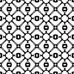 Fototapeta premium Geometric vector pattern with Black and white colors. Seamless abstract ornament for wallpapers and backgrounds.