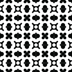  Geometric vector pattern with Black and white colors. Seamless abstract ornament for wallpapers and backgrounds.