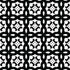  Geometric vector pattern with Black and white colors. Seamless abstract ornament for wallpapers and backgrounds.