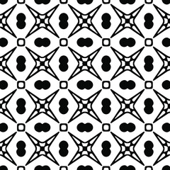 Geometric vector pattern with Black and white colors. Seamless abstract ornament for wallpapers and backgrounds.