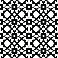Obraz premium Geometric vector pattern with Black and white colors. Seamless abstract ornament for wallpapers and backgrounds.