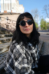 portrait of a woman in sunglasses