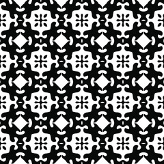 Geometric vector pattern with Black and white colors. Seamless abstract ornament for wallpapers and backgrounds.