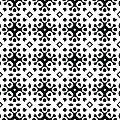 Geometric vector pattern with Black and white colors. Seamless abstract ornament for wallpapers and backgrounds.