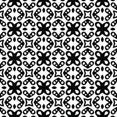 Geometric vector pattern with Black and white colors. Seamless abstract ornament for wallpapers and backgrounds.
