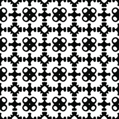 Geometric vector pattern with Black and white colors. Seamless abstract ornament for wallpapers and backgrounds.