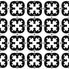 Geometric vector pattern with Black and white colors. Seamless abstract ornament for wallpapers and backgrounds.