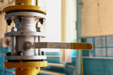 Industrial gas or water pipe gate valves