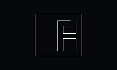 
FH/HF logo, FH/HF letter logo design with white and black color, FH/HF Business abstract vector logo monogram template.
