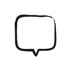 Naklejka premium 吹き出しイラスト、アイコン（手描き、筆ペン風）