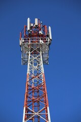 telecommunication tower on a sky