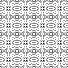Geometric vector pattern with Black and white colors. abstract ornament for wallpapers and backgrounds.