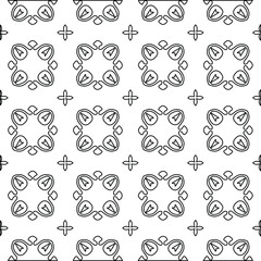 Geometric vector pattern with Black and white colors. abstract ornament for wallpapers and backgrounds.