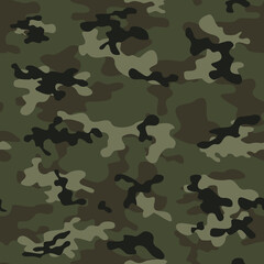 Abstract camouflage green digital background, repeat print, camouflage, forest and hunting