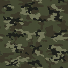 Fototapeta premium Abstract camouflage green digital background, repeat print, camouflage, forest and hunting