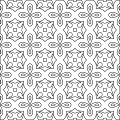 Geometric vector pattern with Black and white colors. abstract ornament for wallpapers and backgrounds.