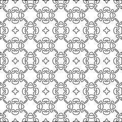 Geometric vector pattern with Black and white colors. abstract ornament for wallpapers and backgrounds.