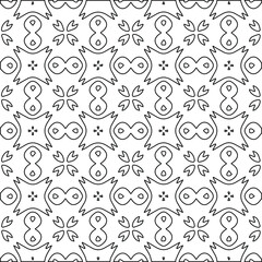 Geometric vector pattern with Black and white colors. abstract ornament for wallpapers and backgrounds.