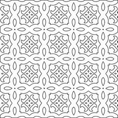 Geometric vector pattern with Black and white colors. abstract ornament for wallpapers and backgrounds.