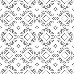 Geometric vector pattern with Black and white colors. abstract ornament for wallpapers and backgrounds.