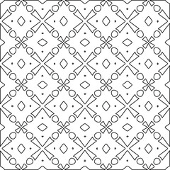 Geometric vector pattern with Black and white colors. abstract ornament for wallpapers and backgrounds.