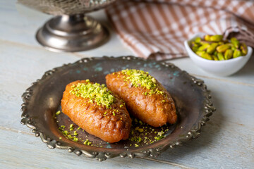 Turkish traditional sherbet dessert; kalburabasti