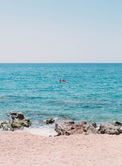Fototapeta na wymiar Mar mediterraneo en la costa brava