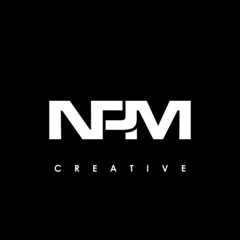 NPM Letter Initial Logo Design Template Vector Illustration
