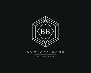 Alphabet letter BB logo design vector