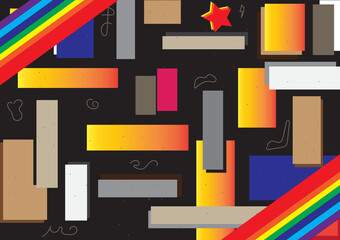 Abstract background with creative squares