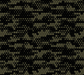 
Digital khaki camouflage, seamless stylish vector background.