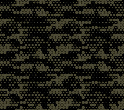 
Digital khaki camouflage, seamless stylish vector background.