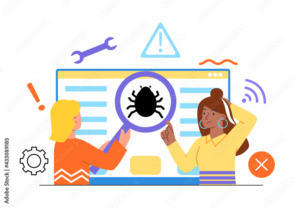 Poster it software testing, qa team and bug fixing.
