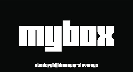 bold display font vector set