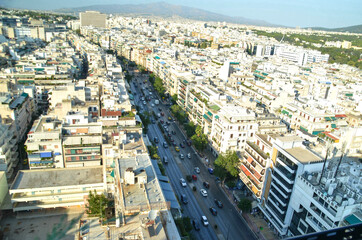 Fototapeta na wymiar athens city capital of greece view from balconie