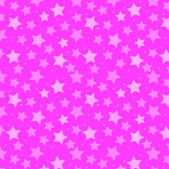 Fototapeta na wymiar Stars on a pink background, seamless pattern for your design