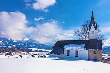 Kapelle St. Ottilia und Magdalena im Winter - Allgäu - Bolsterlang