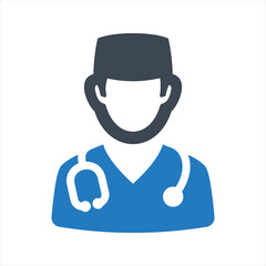 Doctor icon, vector and glyph