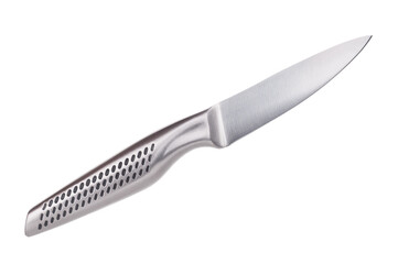 Kitchen knife close up isolated on white background