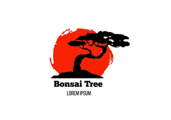 Japanese Bonsai Tree in the Sun Icon