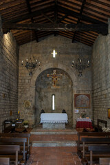 Camaiore, Lucca, Italy: the little San Michele Arcangelo church in Armando Diaz square