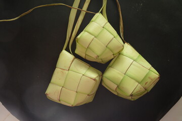 Ketupat is a typical dish served during Eid celebrations. Ketupat is a type of food made from rice.