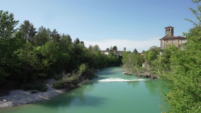 panoramic view of the Natisone river in Cividale del Friuli