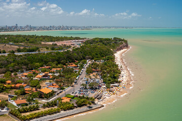 Joao Pessoa, Paraiba, Brazil on November 18, 2007. Ponta dos Seixas beach, extreme eastern geographic point of the Americas.