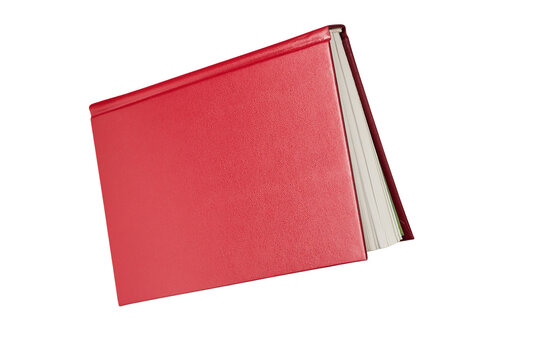Red book on a white background. Isolated book.