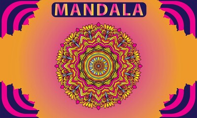 abstract circular pattern,mandale art design,seamless geometric wall paper,line and colorful shape background