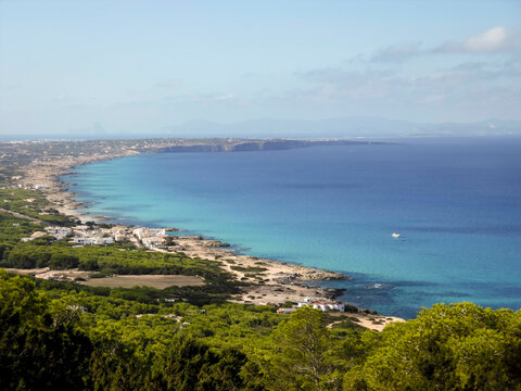 Fantastic view from above on the famous island of Formentera