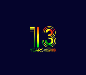 Mixed colors, Festivals 13 Year Anniversary, Party Events, Company Based, Banners, Posters, Card Material, for